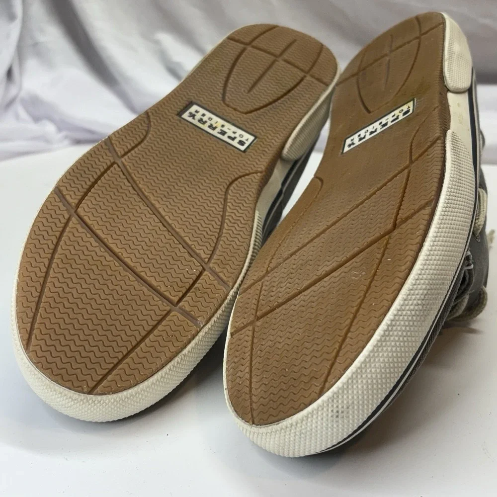 Sperry Top‎ Sider Canvas Deck Boat Shoes Gray Men's Size 10.5